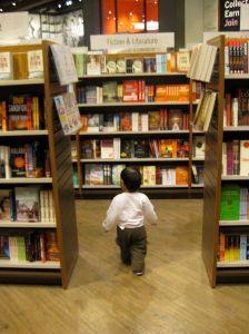 Baby in the bookstore